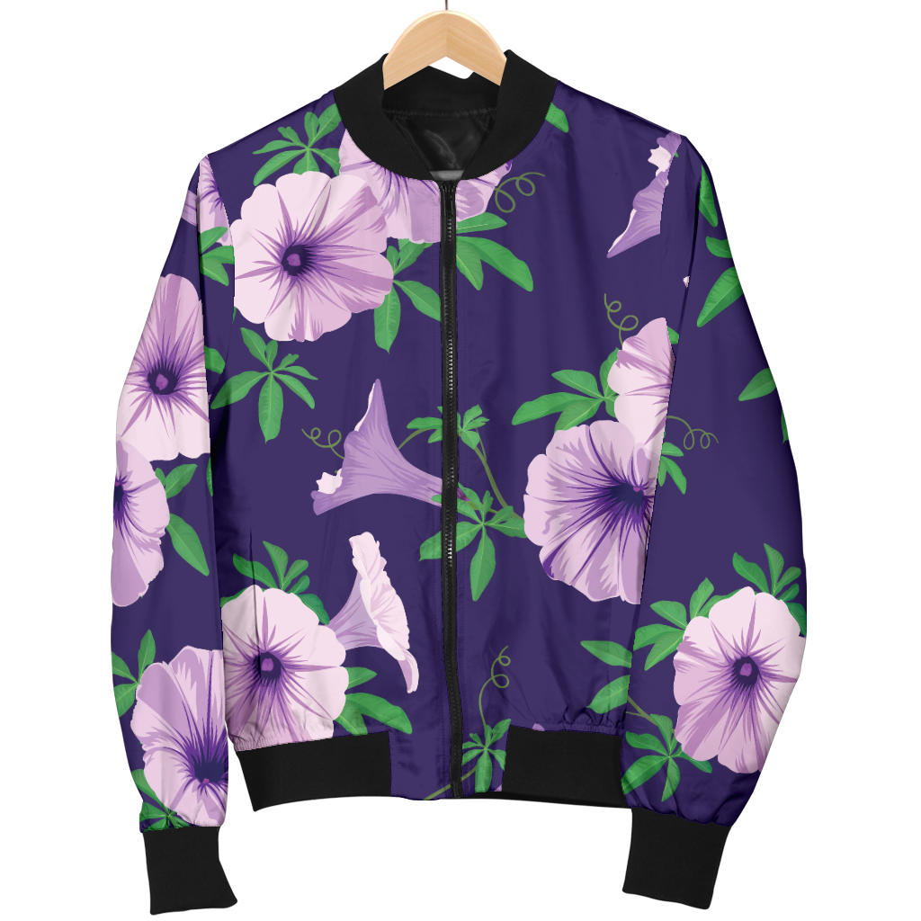 Morning Glory Pattern Print Design MG01 Men Bomber Jacket