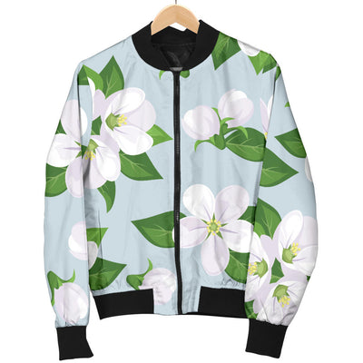 Apple blossom Pattern Print Design AB04 Women Bomber Jacket