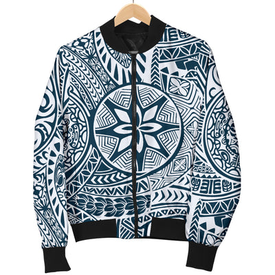 Polynesian Pattern Print Design A03 Women's Bomber Jacket