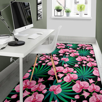 Orchid Pink Pattern Print Design OR06 Area Rugs