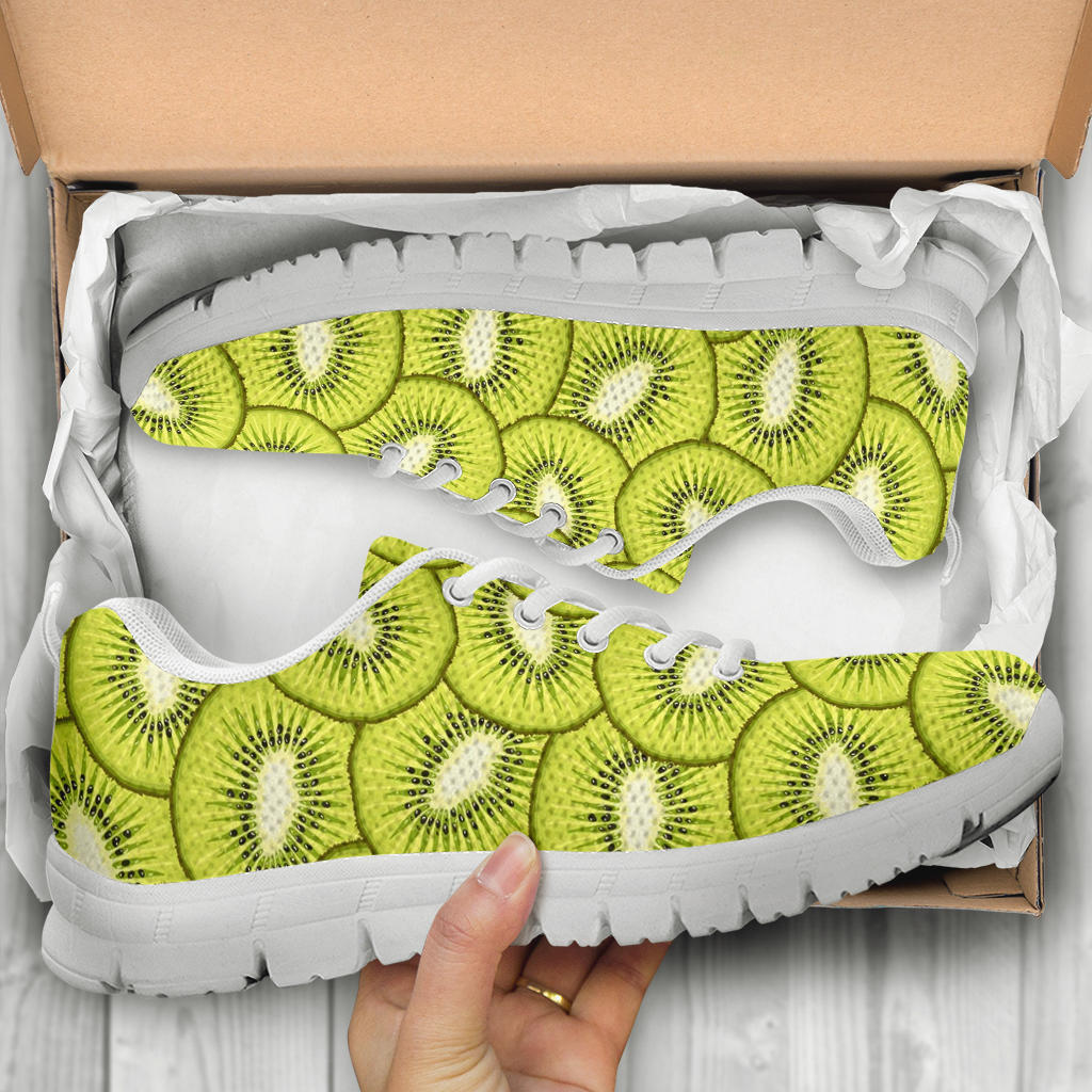 Kiwi Pattern Print Design KW07 Sneakers White Bottom Shoes