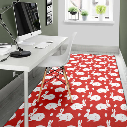 Rabbit Pattern Print Design RB017 Area Rugs
