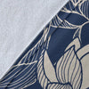 Water Lily Pattern Print Design WL04 Fleece Blanket