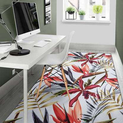 Tropical Flower Pattern Print Design TF021 Area Rugs