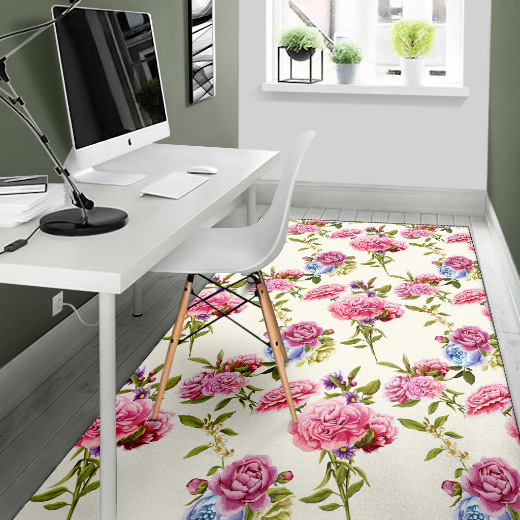 Carnations Pattern Print Design CN02 Area Rugs
