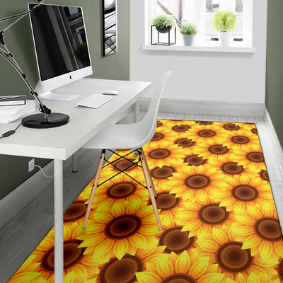 Sunflower Pattern Print Design SF07 Area Rugs
