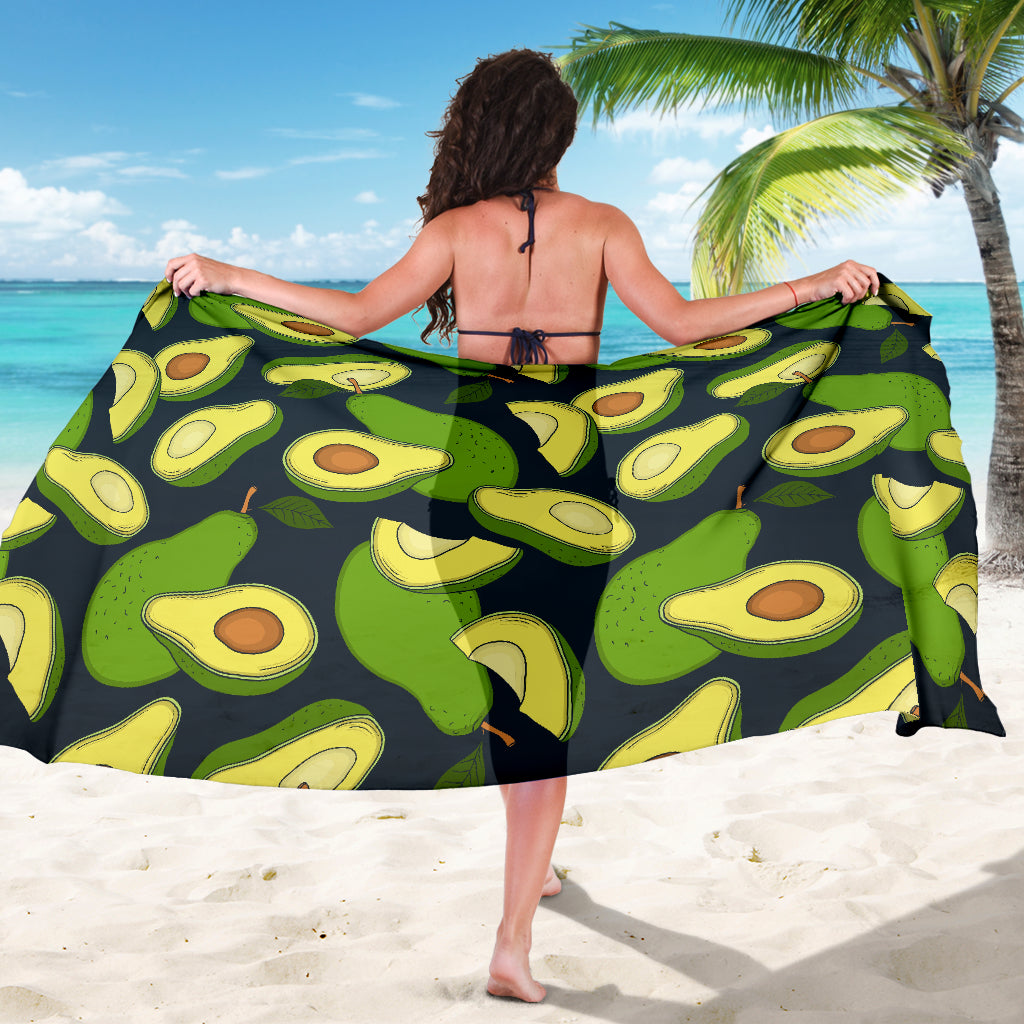 Avocado Pattern Print Design AC013 Sarong Pareo Wrap