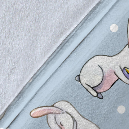 Rabbit Pattern Print Design RB06 Fleece Blanket