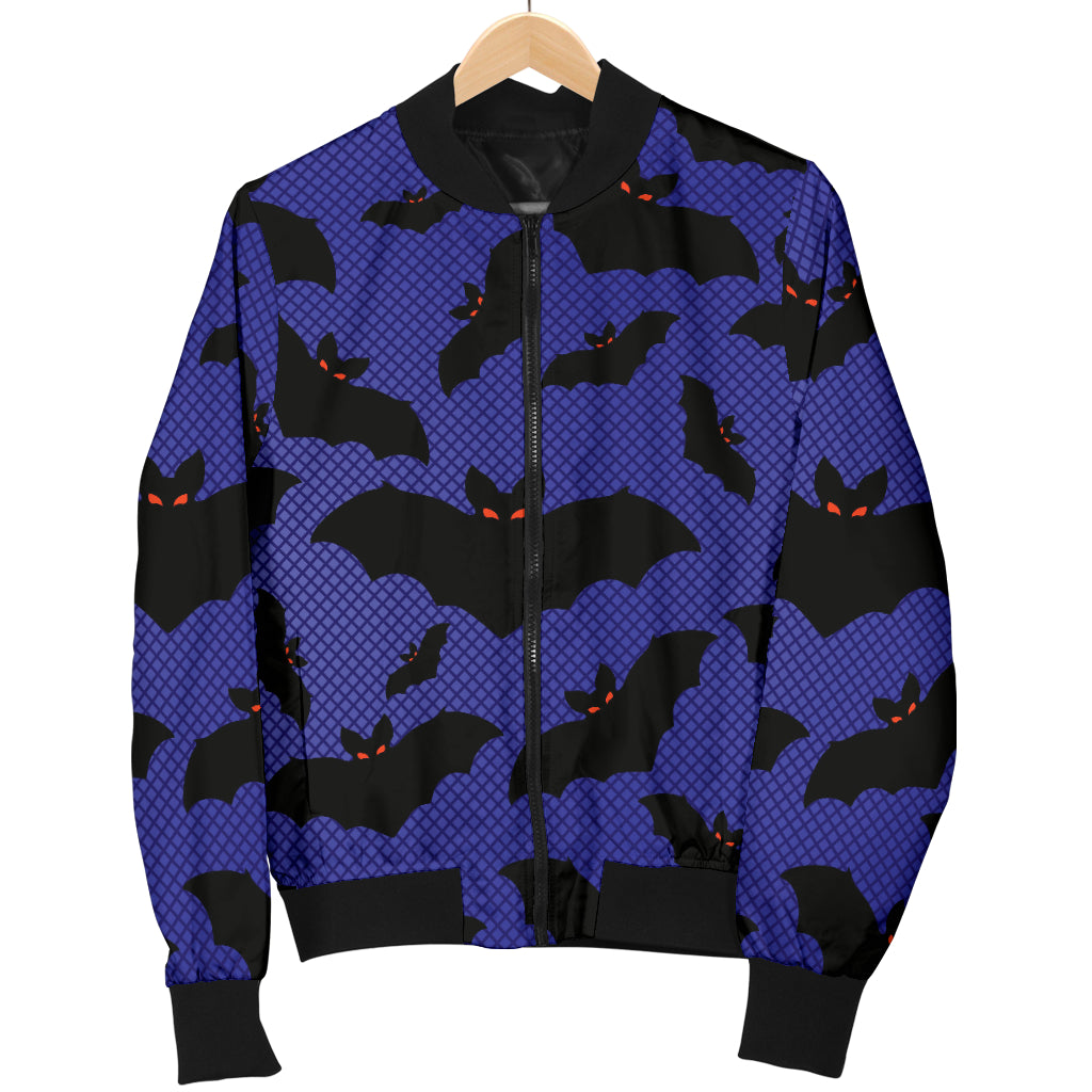 Bat Halloween Pattern Print Design 02 Women's Bomber Jacket