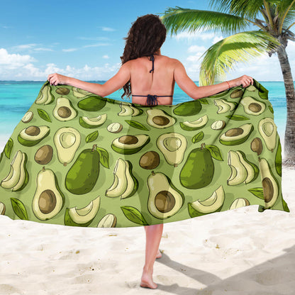 Avocado Pattern Print Design AC03 Sarong Pareo Wrap