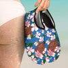 Sea Turtle Pink Hibiscus Hawaiian Print Aqua Water Shoes