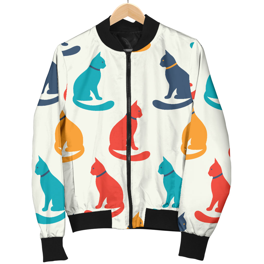 Cat Pattern Print Design 03 Women's Bomber Jacket