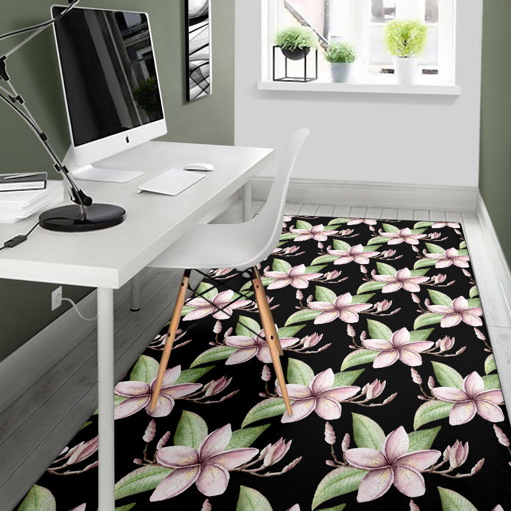 Plumeria Pattern Print Design PM02 Area Rugs