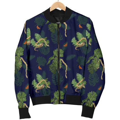 Boa Pattern Print Design 02 Women's Bomber Jacket