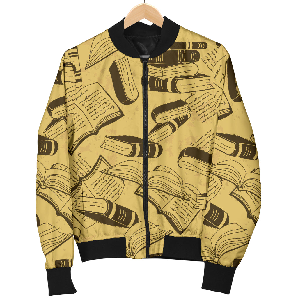 Book Pattern Print Design 02 Women's Bomber Jacket