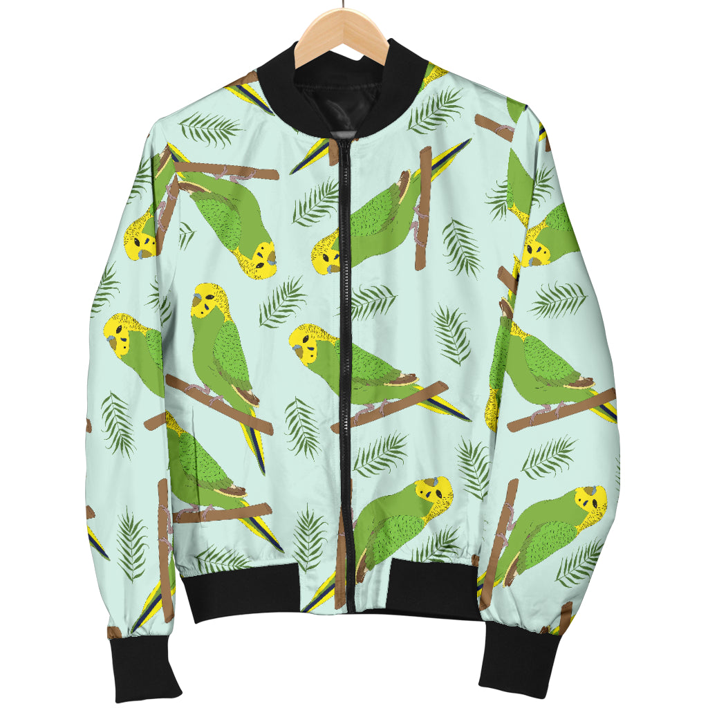 Budgerigar Pattern Print Design 04 Women's Bomber Jacket