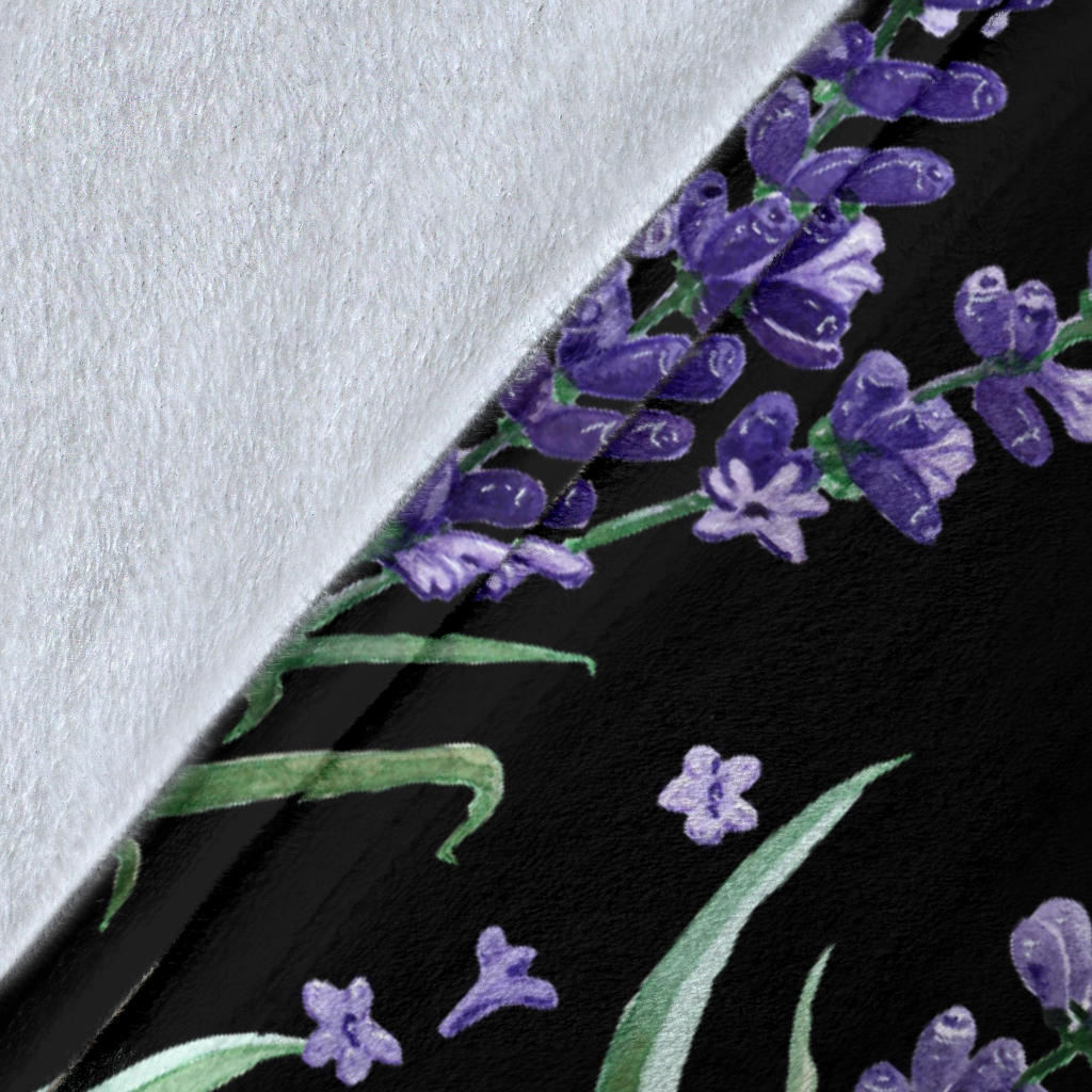 Lavender Pattern Print Design LV01 Fleece Blanket
