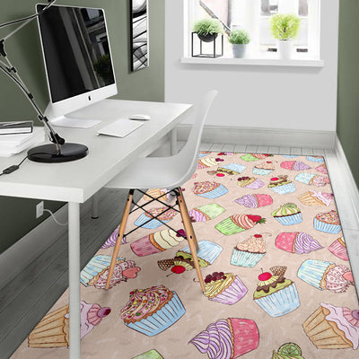 Cupcake Pattern Print Design CP06 Area Rugs