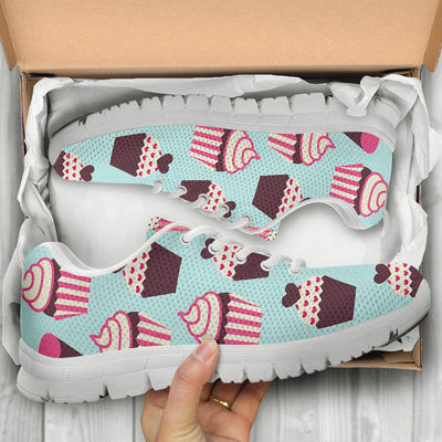 CupCake Print Pattern Sneakers White Bottom Shoes