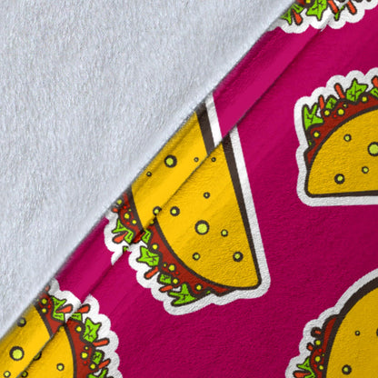 Taco Pattern Print Design TC01 Fleece Blanket