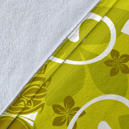 Hawaiian Themed Pattern Print Design H019 Fleece Blanket