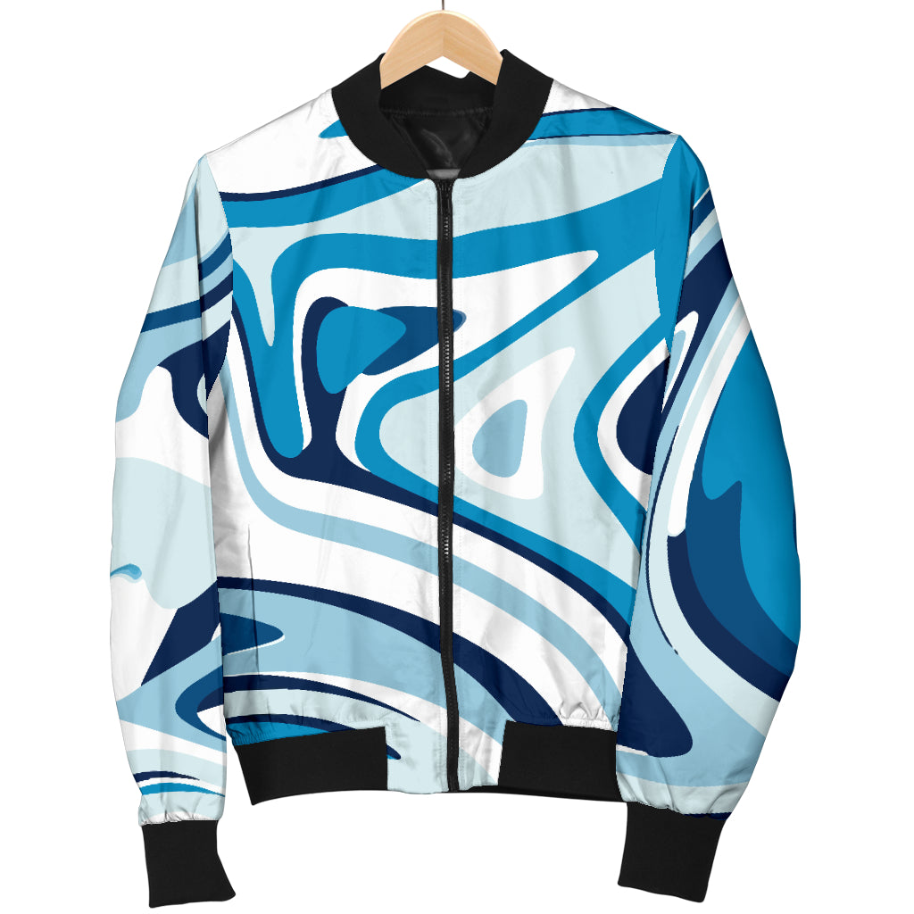 Liquid Pattern Print Design 05 Women's Bomber Jacket