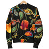 Tulip Boho Pattern Print Design TP09 Women Bomber Jacket