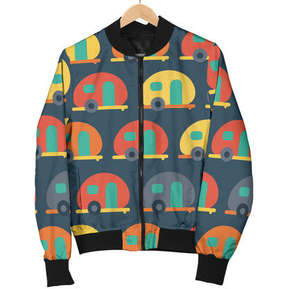 Camper Pattern Print Design 02 Women's Bomber Jacket