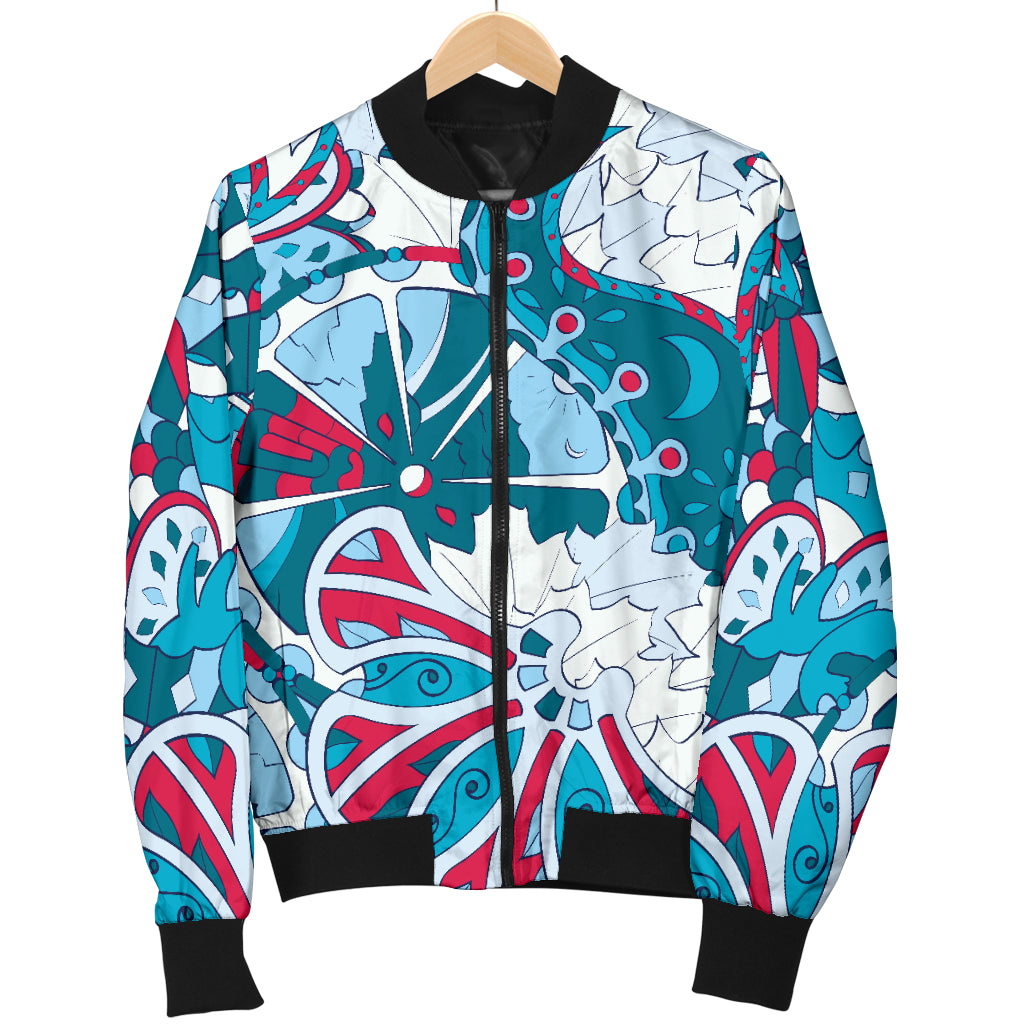 Funky Retro Pattern Print Design A05 Women's Bomber Jacket