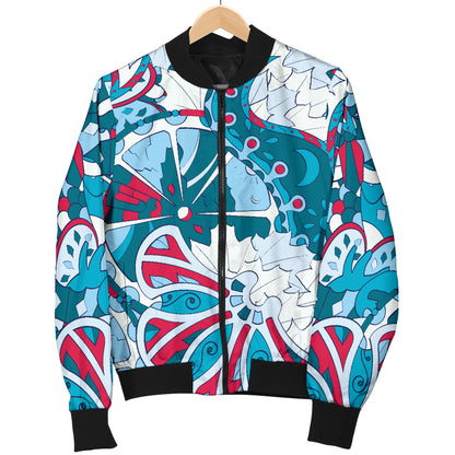 Funky Retro Pattern Print Design A05 Women's Bomber Jacket