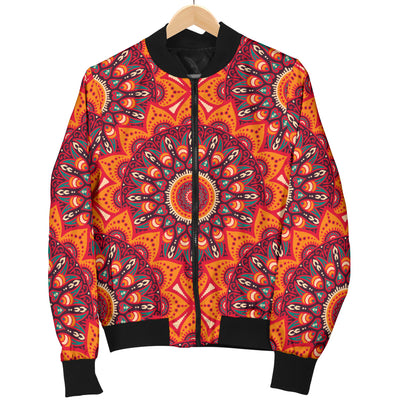 Bohemian Pattern Print Design 04 Women's Bomber Jacket