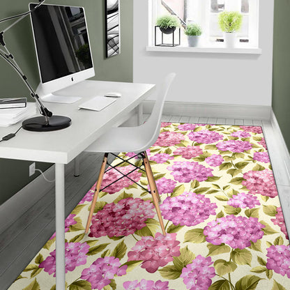 Hydrangea Pattern Print Design HD05 Area Rugs