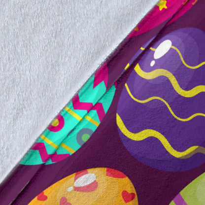 Easter Eggs Pattern Print Design RB04 Fleece Blanket