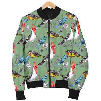 Birds Pattern Print Design 07 Women's Bomber Jacket