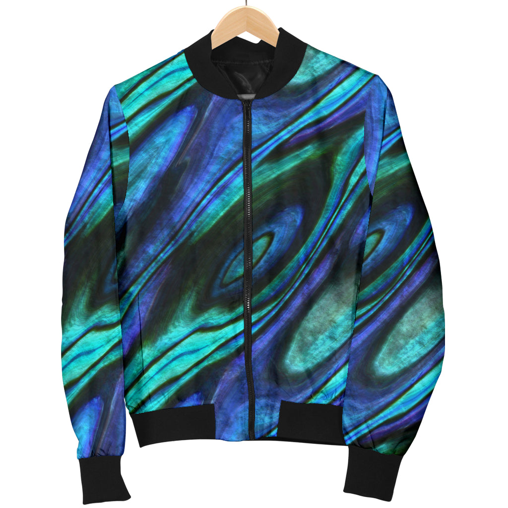 Abalone Pattern Print Design 03 Women's Bomber Jacket
