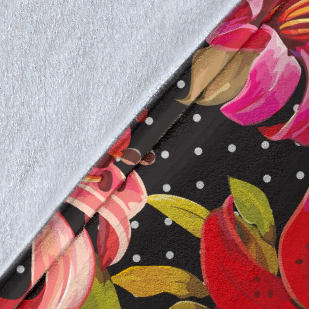 Lily Pattern Print Design LY012 Fleece Blanket