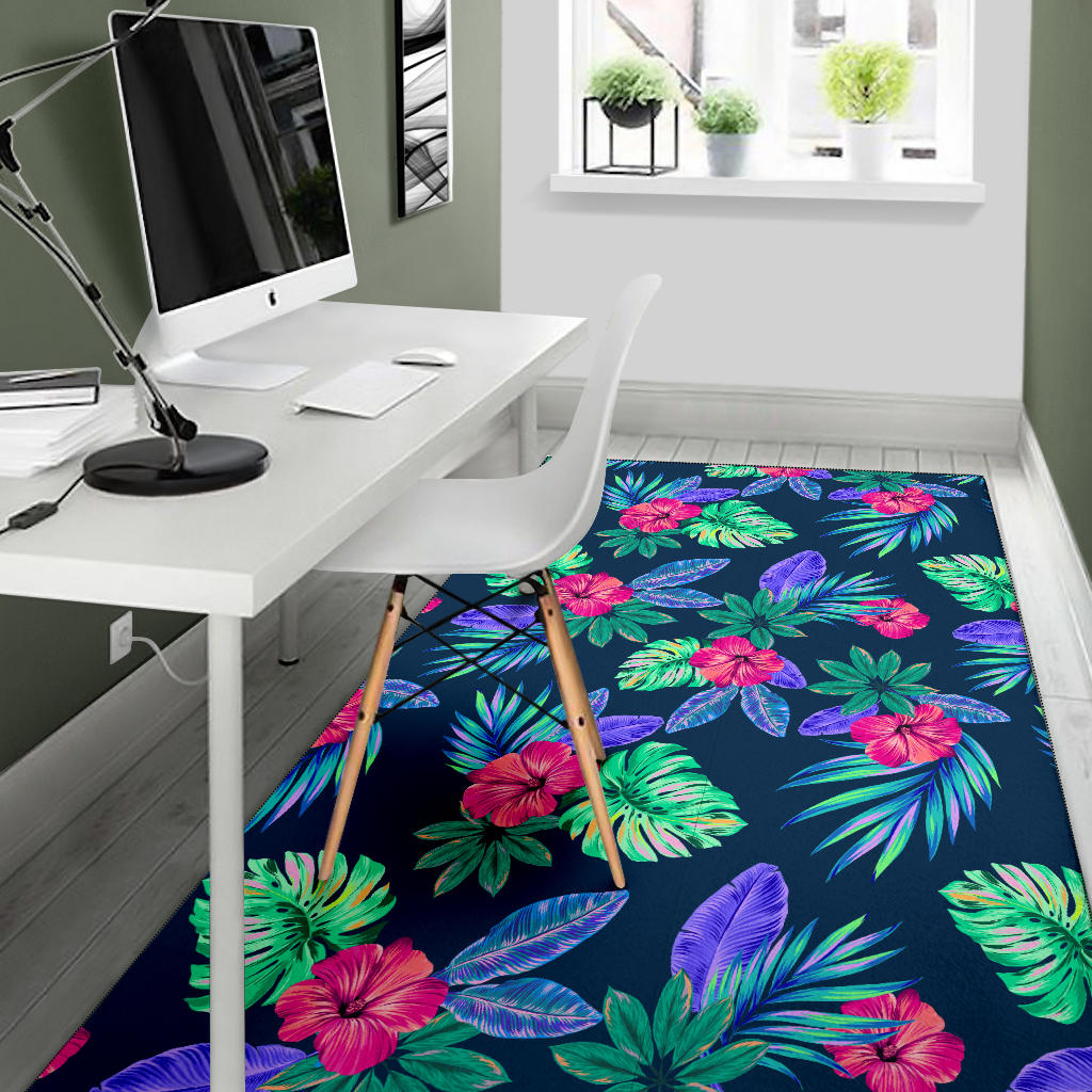 Tropical Flower Pattern Print Design TF09 Area Rugs