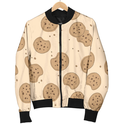 Biscuit Pattern Print Design 02 Women's Bomber Jacket