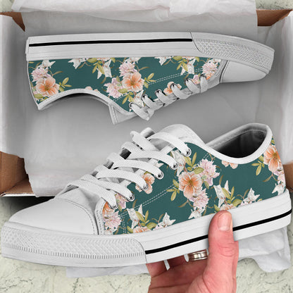 Iris Pattern Print Design IR01 White Bottom Low Top Shoes