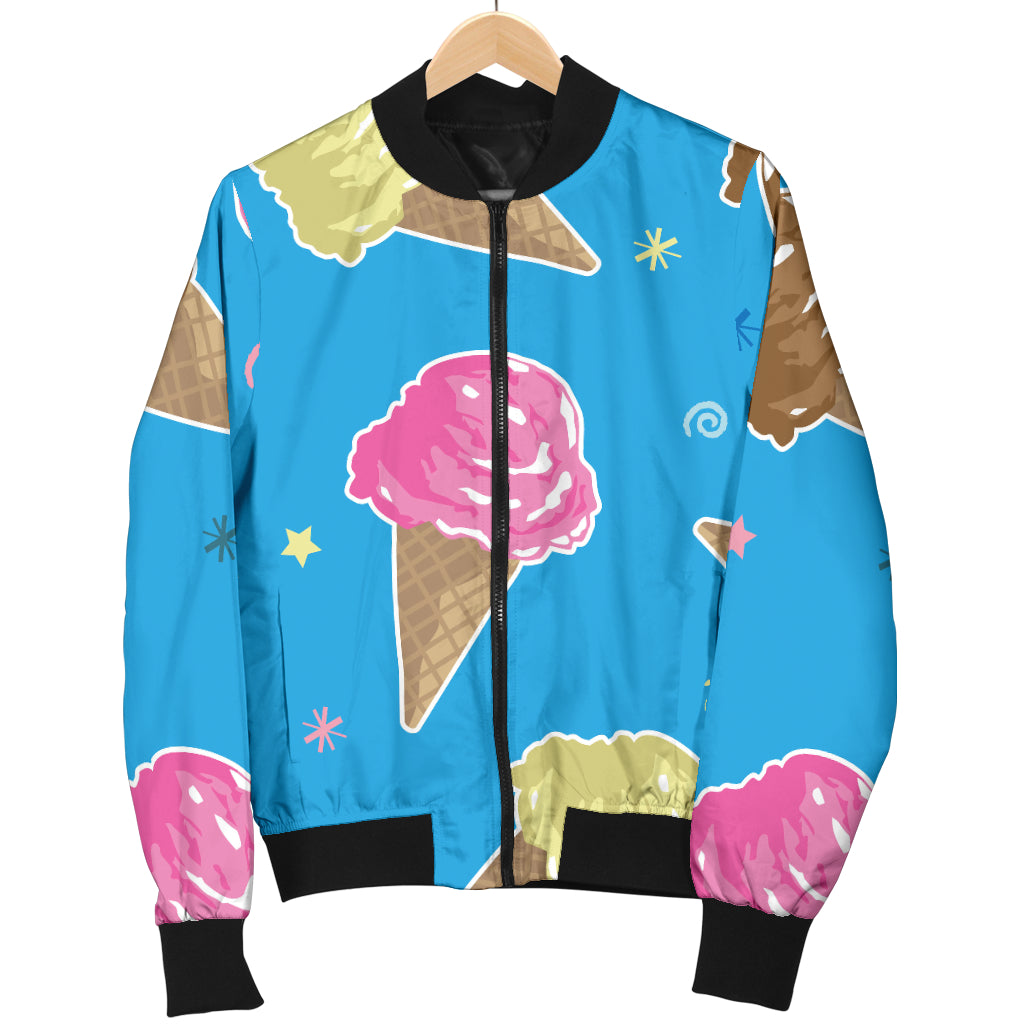 Ice Cream Pattern Print Design 01 Women's Bomber Jacket