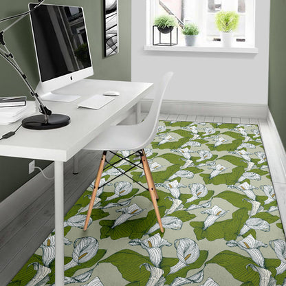Lily Pattern Print Design LY08 Area Rugs