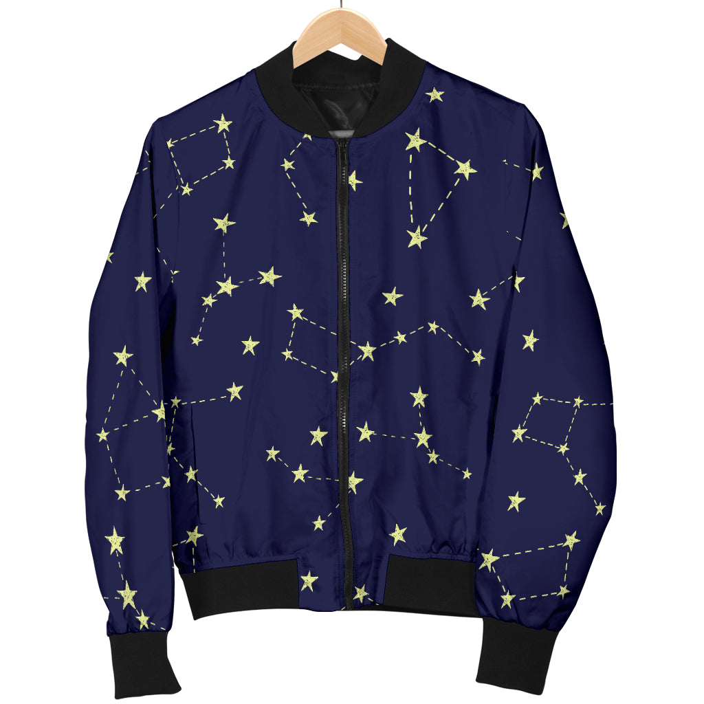 Constellation Pattern Print Design 02 Women's Bomber Jacket