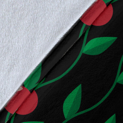 Cranberry Pattern Print Design CB01 Fleece Blanket