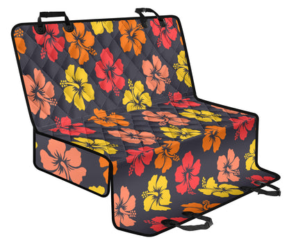 Hibiscus Pattern Print Design HB024 Rear Dog  Seat Cover