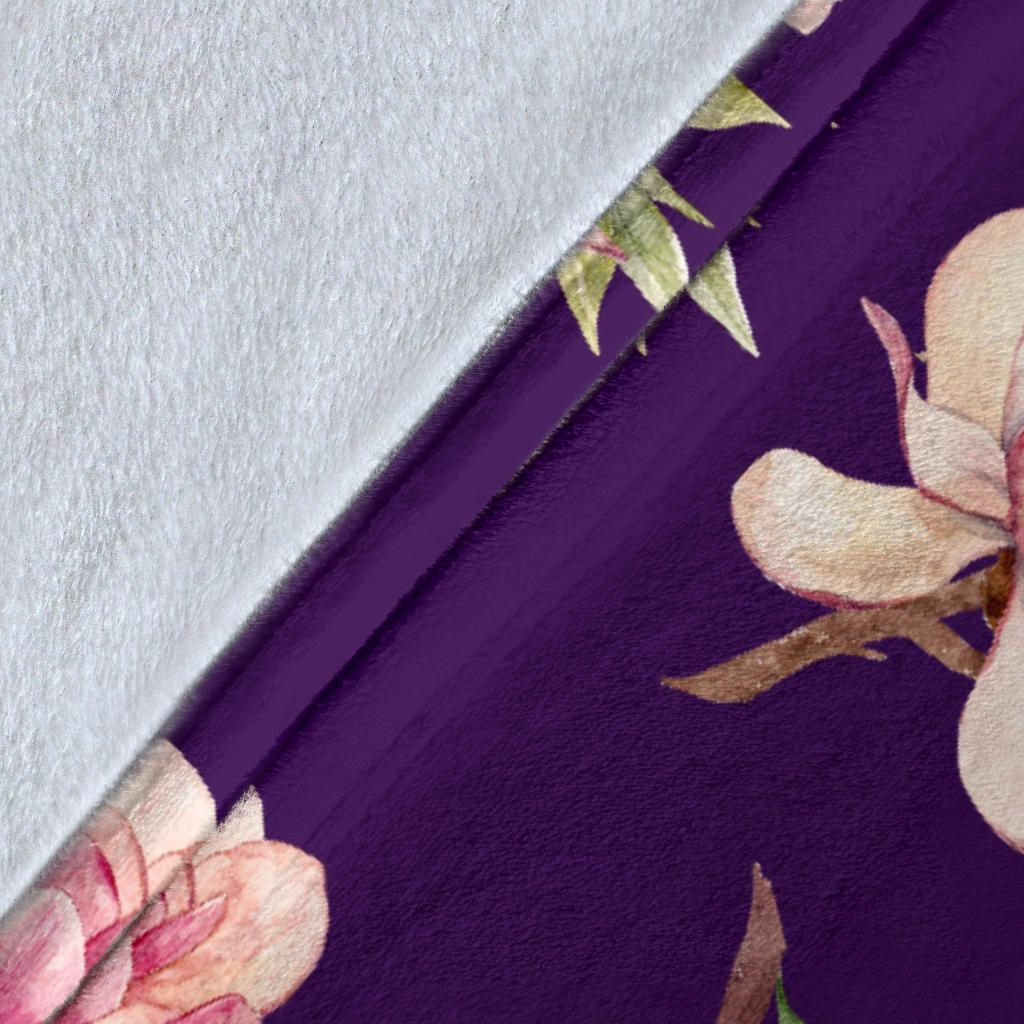 Magnolia Pattern Print Design MAG02 Fleece Blanket