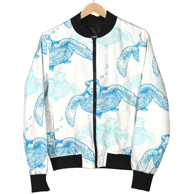 Sea Turtle Pattern Print Design T01 Men Bomber Jacket