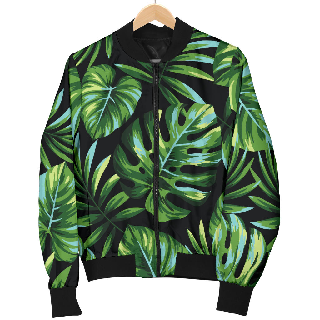 Palm Leaves Pattern Print Design PL013 Men Bomber Jacket