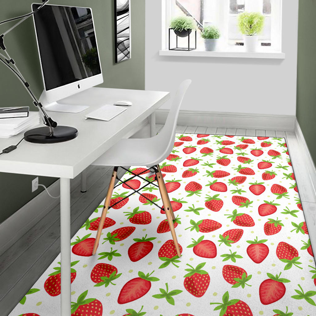 Strawberry Pattern Print Design SB07 Area Rugs