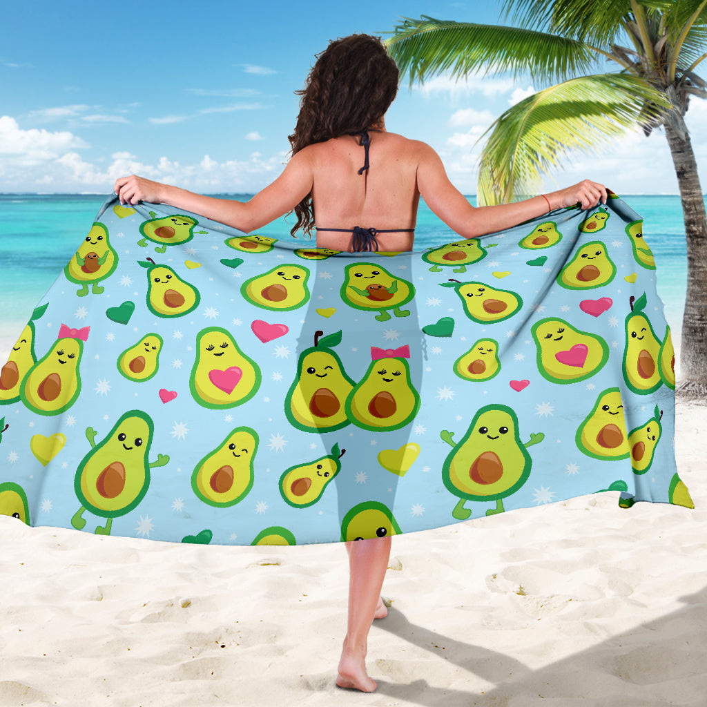 Avocado Pattern Print Design AC09 Sarong Pareo Wrap