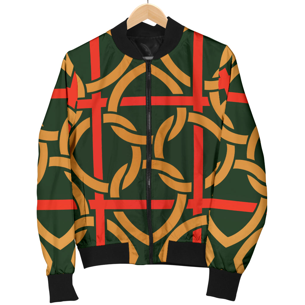 Irish Pattern Print Design 01 Women's Bomber Jacket